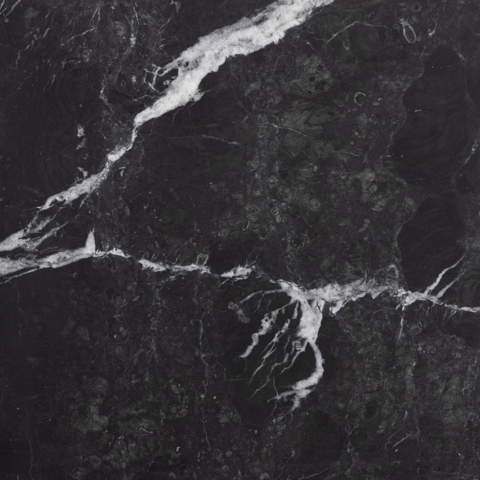 Versailles marble noir honed black marble surface with striking white veining ideal for elegant flooring and countertops