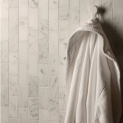 Viano White Honed Brickbond Mosaic