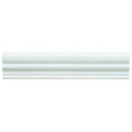 Viano White Honed Chair Rail white honed marble chair rail trim with a classic three-ridge moulding profile