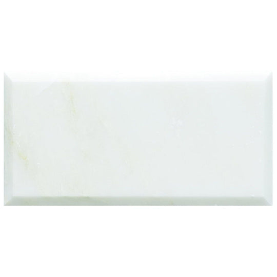 Viano White Polished Bevel Marble 200 x 100mm - alternate view