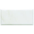 Viano White Polished Bevel Marble 200 x 100mm shown as flooring