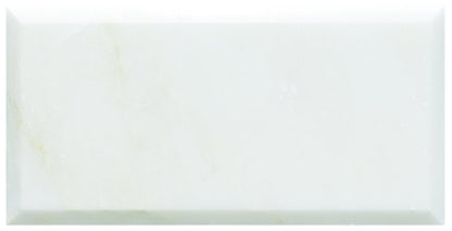 Viano White Polished Bevel Marble 200 x 100mm