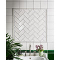 Victorian Style Antique White Simple Beading - styled on a wall in a room setting