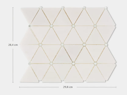 Victorian Diamond Marmara Mirror Mosaic