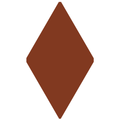 Solid brown diamond shaped victorian floor tile measuring 182 x 105mm ideal for decorative flooring