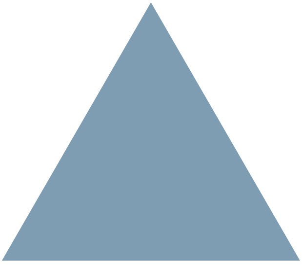 Victorian Floor Tile Equilateral Triangle Colours 104 x 89mm