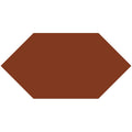 Solid brown hexagonal victorian floor tile 151 x 75mm ideal for decorative flooring designs