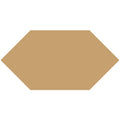 A solid tan Victorian floor tile hexagon with a smooth uniform surface measuring 151 x 75mm