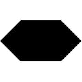 Black hexagonal victorian floor tile in 151 x 75mm size ideal for classic patterned flooring designs