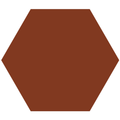 Solid brown large hexagonal victorian floor tile measuring 185mm ideal for decorative flooring projects
