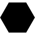 Solid black hexagon victorian floor tile large hexagon colours 185mm ideal for classic flooring designs
