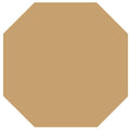 A solid tan octagonal victorian floor tile with a smooth uniform surface measuring 106 x 106mm