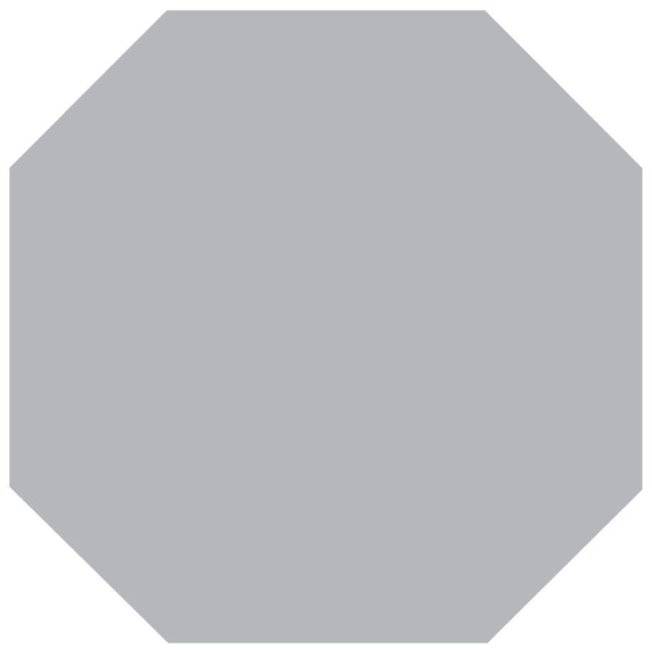A solid gray octagonal victorian floor tile octagon colour measuring 151 x 151mm designed for flooring use