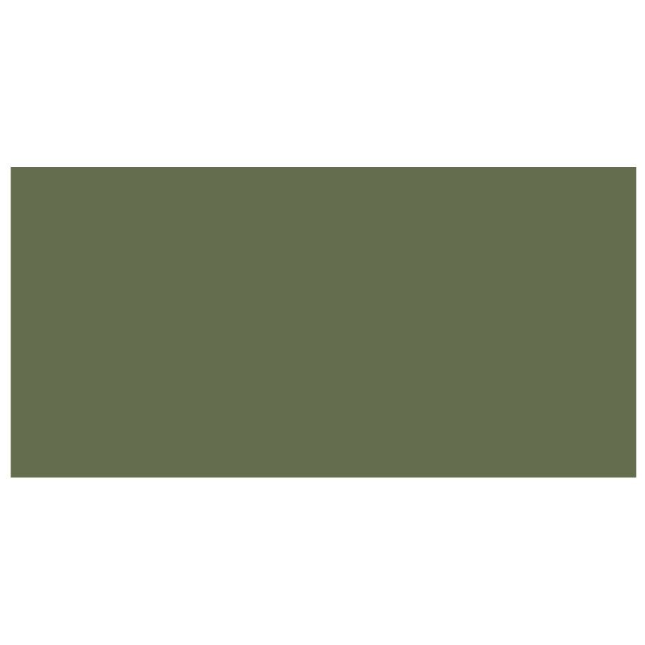Solid olive green rectangular victorian floor tile panel measuring 151 x 75mm for decorative flooring