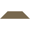 A solid brown trapezoidal victorian floor tile trapezium colour measuring 149 by 36.5mm