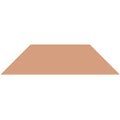 A solid flat tan-colored Victorian floor tile trapezium shape measuring 149 by 36.5 millimeters
