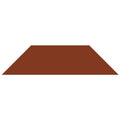 Victorian floor tile trapezium solid brown color with flat top and bottom edges measuring 149 x 36.5mm