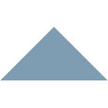 A solid light blue Victorian floor tile triangle measuring 104 x 73 x 73mm in a classic design