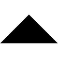 Solid black triangular victorian floor tile measuring 149 x 106 x 106mm for decorative flooring designs