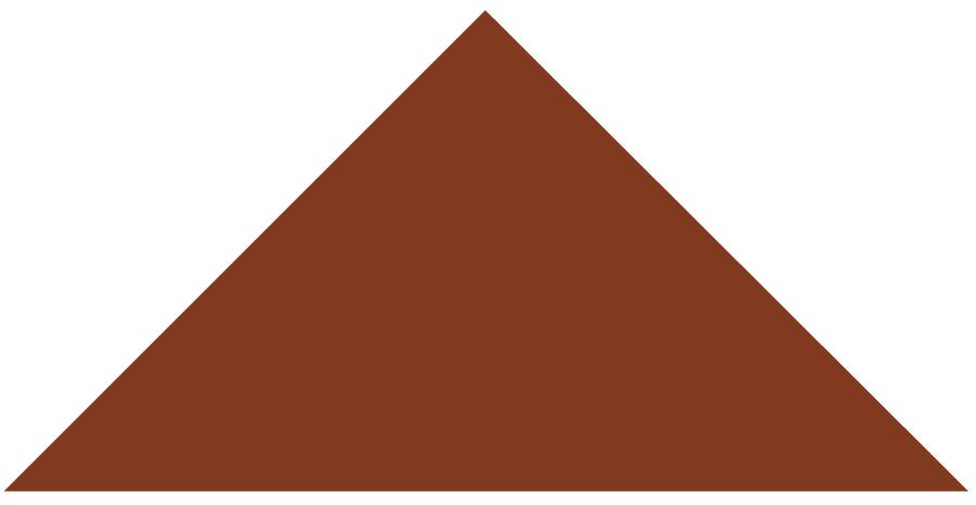 Victorian Floor Tile Triangle Colours 149 x 106 x 106mm