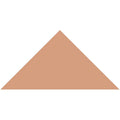 A solid tan Victorian floor tile triangle measuring 149 x 106 x 106mm for decorative flooring designs