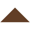 Solid brown triangular victorian floor tile measuring 149 x 106 x 106mm for decorative flooring