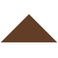 A solid brown triangular victorian floor tile measuring 50 x 36 x 36mm ideal for flooring designs