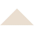 Beige triangular victorian floor tile with smooth matte finish measuring 73 x 52 x 52mm