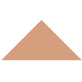 A solid peach-colored Victorian floor tile triangle measuring 73 x 52 x 52mm for decorative flooring