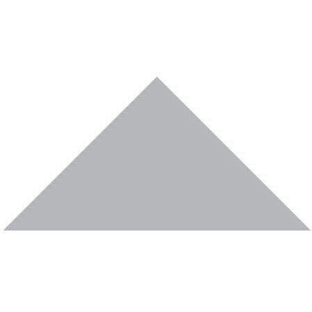 A solid gray porcelain triangle tile 73 x 52 x 52mm from the victorian floor tile triangle colours collection