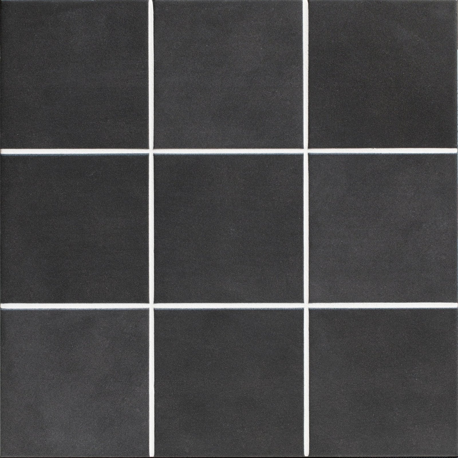 Black porcelain anthracite field tiles with white grout lines in victorian style for elegant flooring and walls