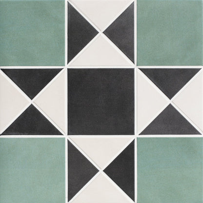 Victorian Style Porcelain Finchley Pattern Forest green