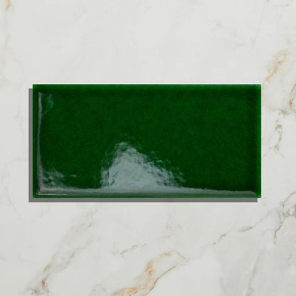 Victorian Style™ Wall Ceramic Olive Green Metro Crackle Glaze