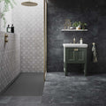 Vincent Grey Patterned Vitrified Ceramic 335x335mm grey patterned floor tile