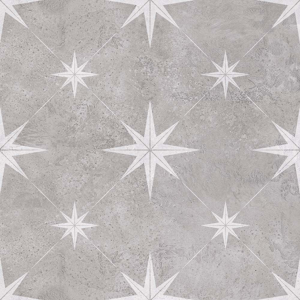 Vincent Grey Patterned Vitrified Ceramic 335x335mm – pattern detail
