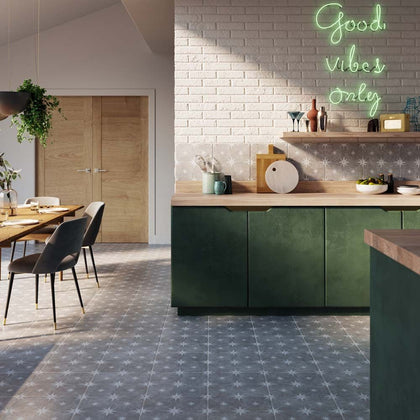 Vincent Grey Patterned Vitrified