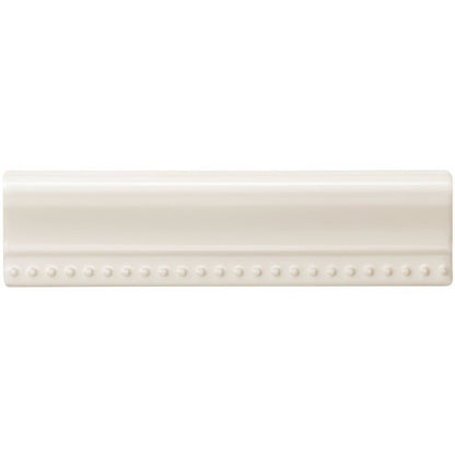 Vintage White Hogarth Moulding Ceramic Wall Tile 152x38mm
