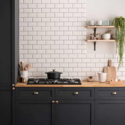 Vintage White Metro Bevelled Tile