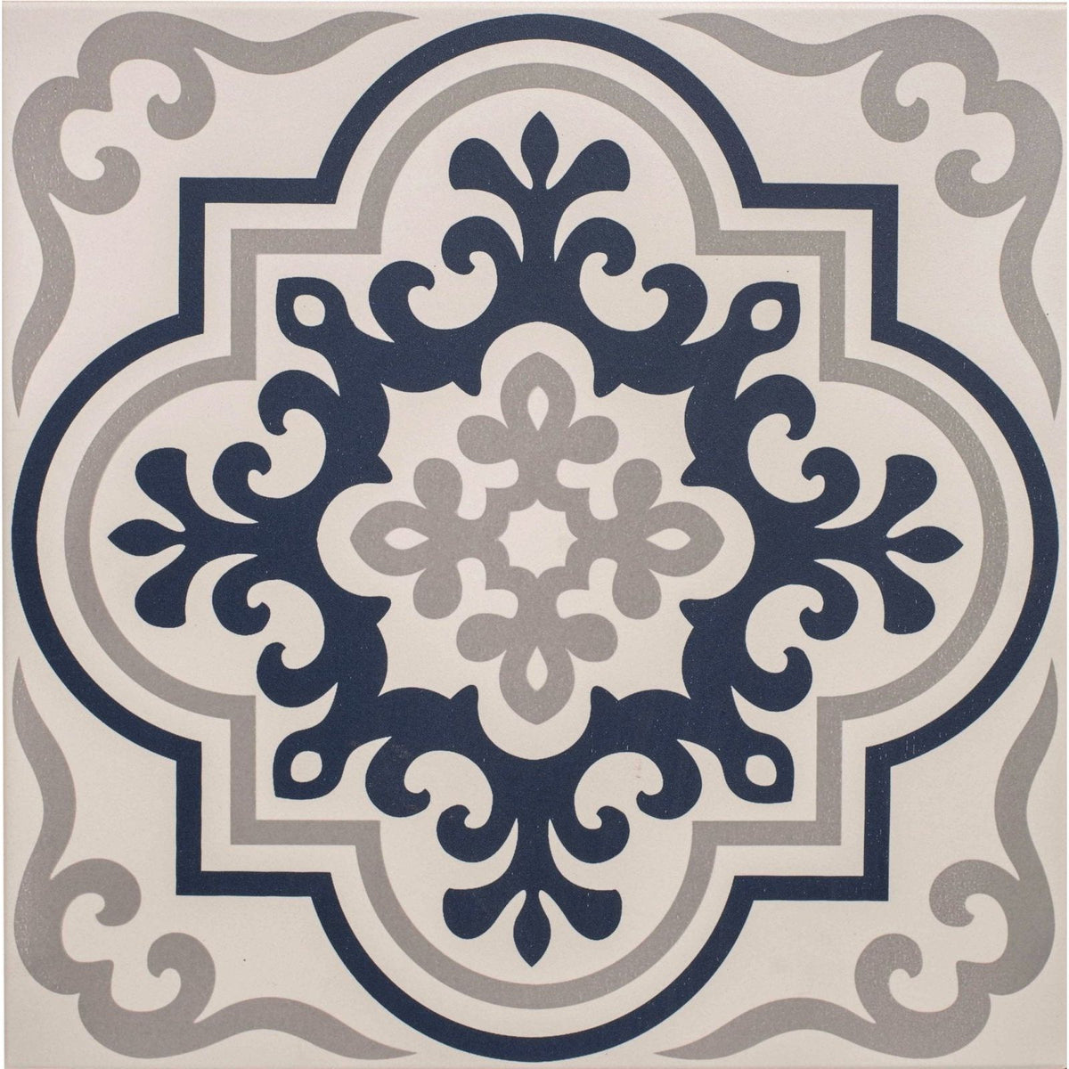 Vogue Dark Blue/Light Grey on Chalk – pattern detail