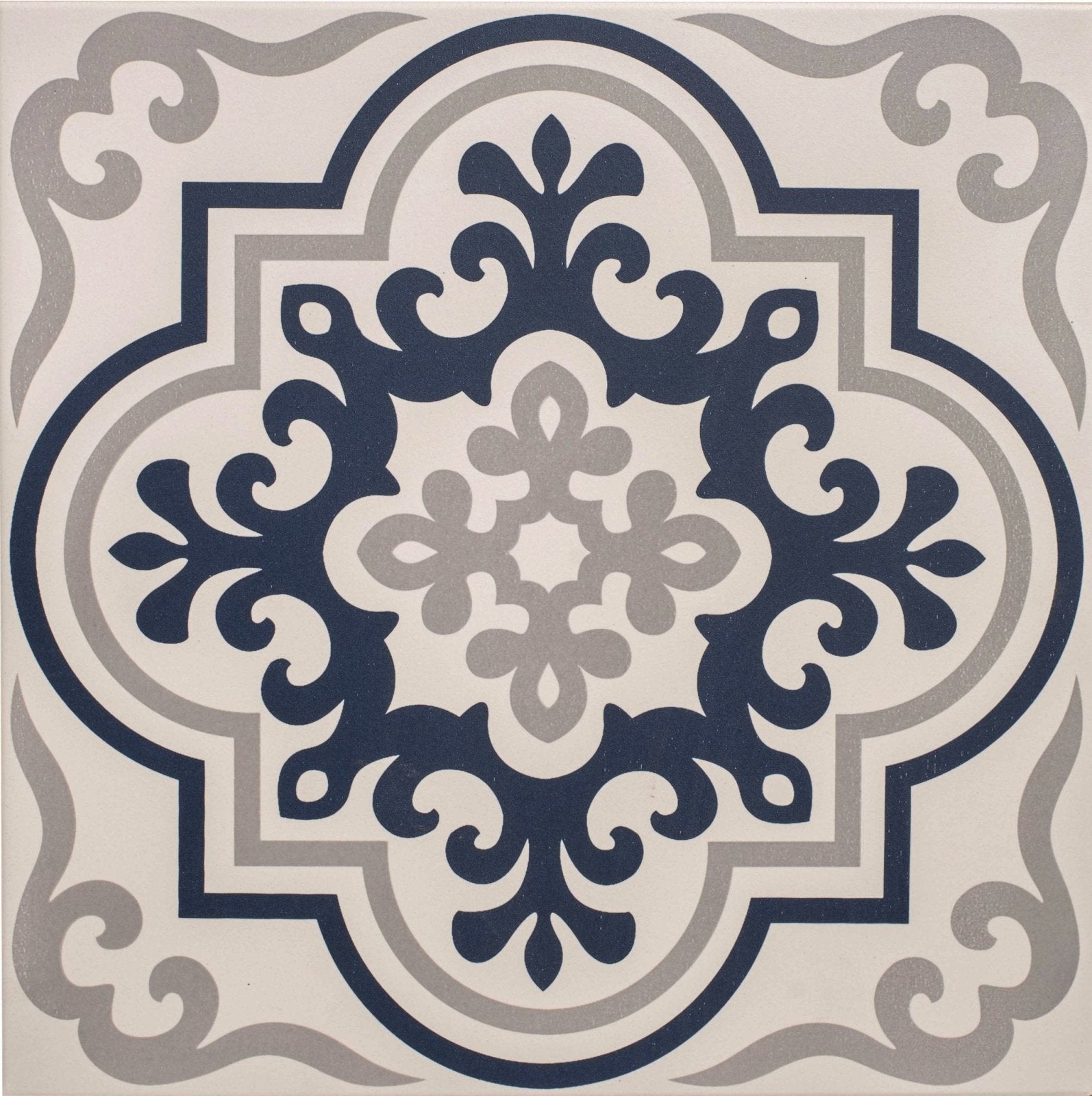 Vogue Dark Blue/Light Grey on Chalk