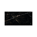 Volterra Laurent gloss 60 x 120cm black marble tile with striking white and gold veining for elegant surfaces