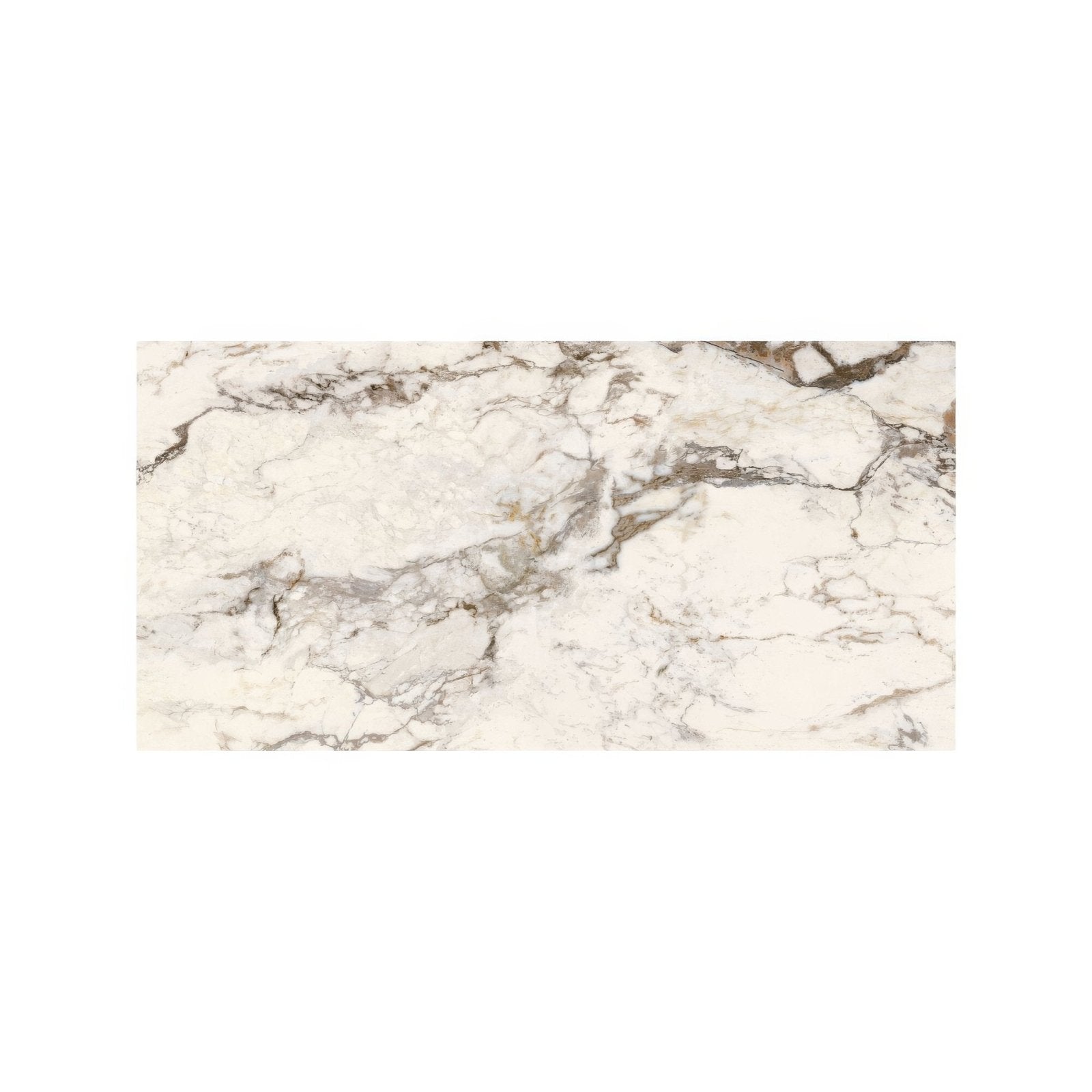 White marble tile volterra tortona matt 60 x 120cm with elegant gray and subtle brown veining