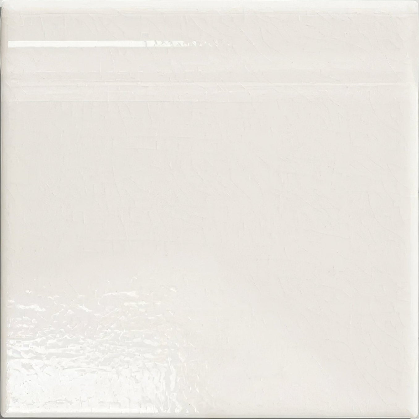 A plain white square plastic zip-top bag with a glossy finish for victorian style wall ceramic antique white skirting crackle glaze