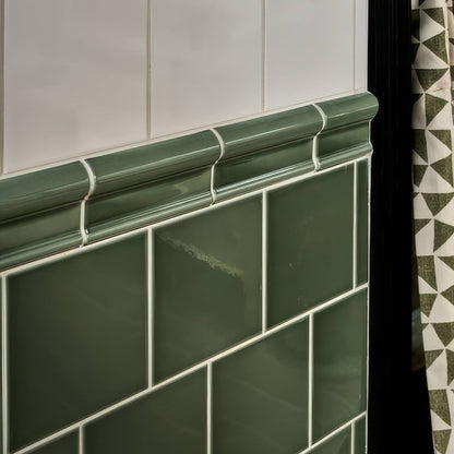 Wall Ceramic Cabbage Green Dado