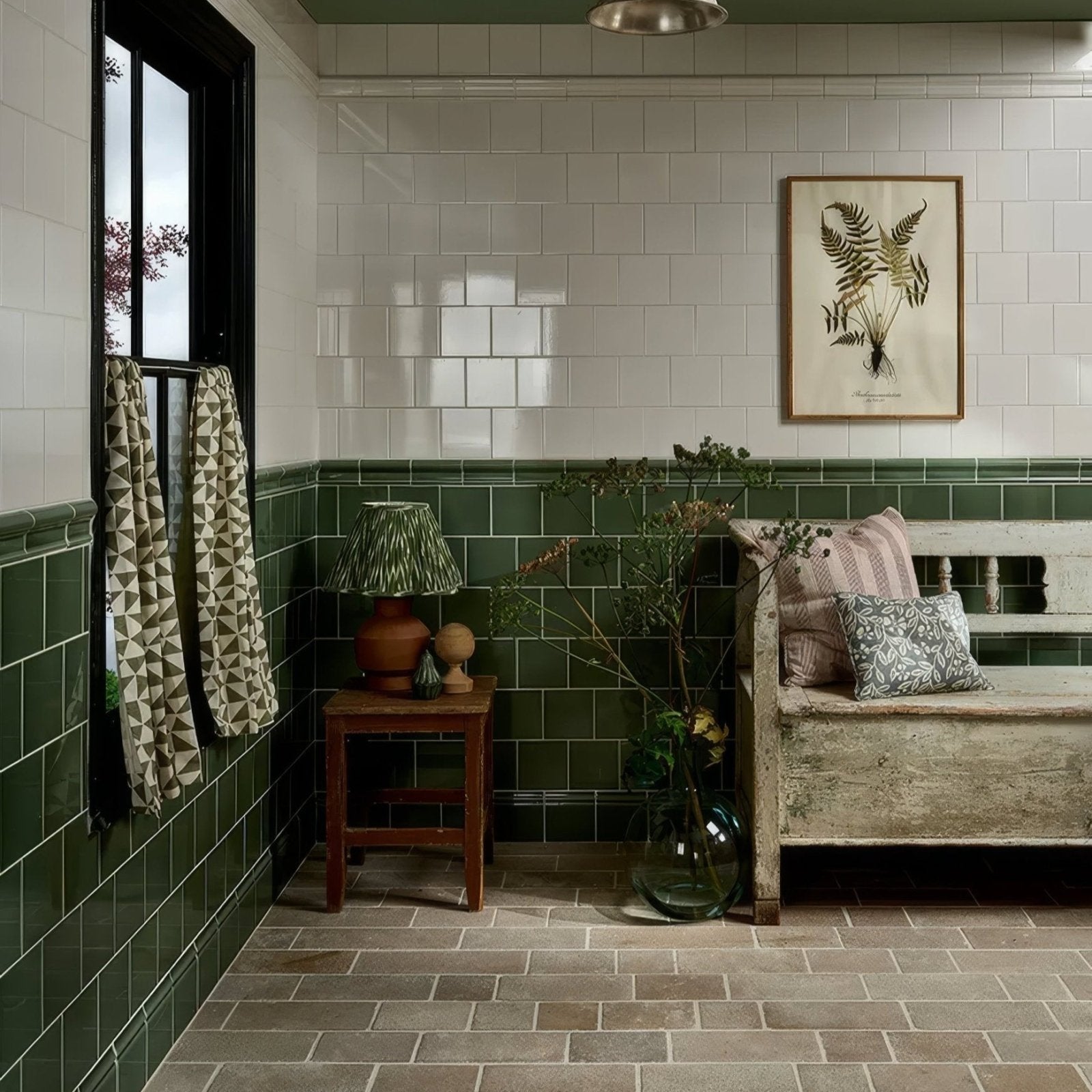 Wall Ceramic Cotton White Square Crackle Glaze