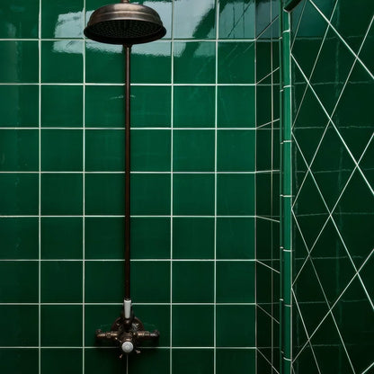 Wall Ceramic Emerald Green Square Crackle Glaze