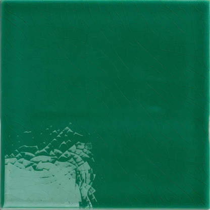 Wall Ceramic Emerald Green Square Crackle Glaze