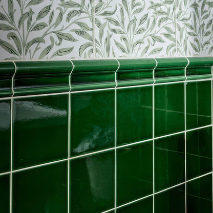 Wall Ceramic Olive Green Dado Crackle Glaze