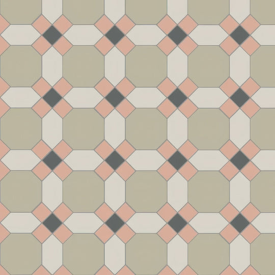 Warwick Carnation Pink, Chester Mews, Dover White, & Revival Grey