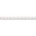 White ceramic bead rail with evenly spaced rounded spherical beads for waveney empire decorative trim